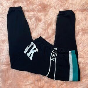 PINK Victoria’s Secret Black Joggers‎ Size Small
